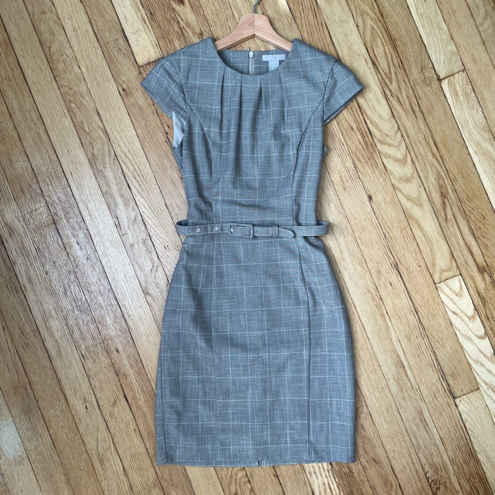 H&M Classic Gray Checkered Dress